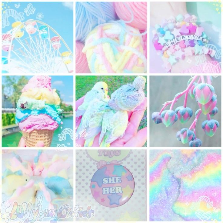 Pastel bird F2U moodboard